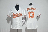 Women Baltimore Orioles #13 Manny Machado White New Cool Base Stitched Jersey,baseball caps,new era cap wholesale,wholesale hats